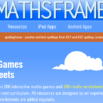 Picture of mathsframe webpage